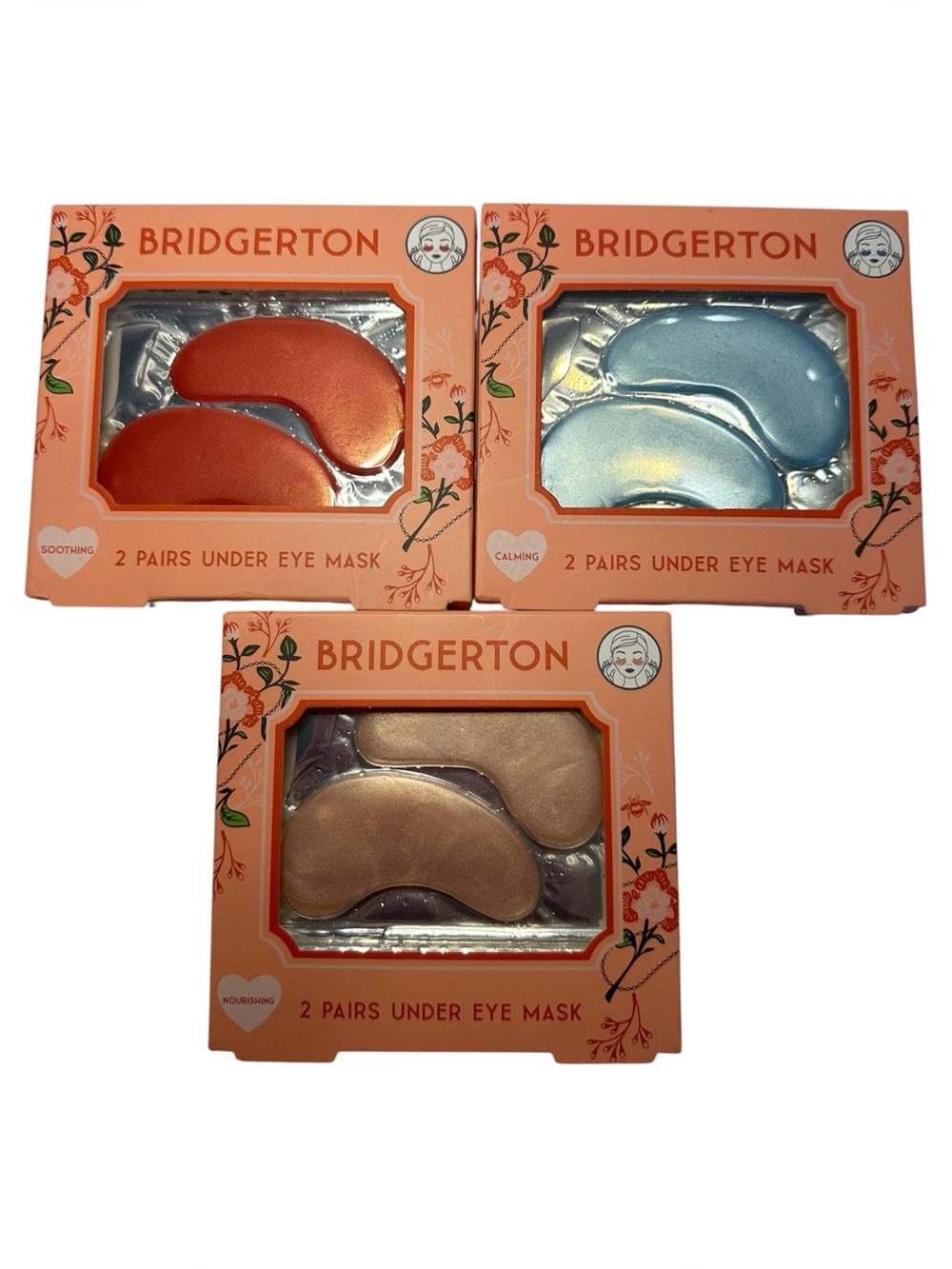 Netflix Bridgerton New Under Eye Masks Set of 6 Pairs Hydrogel Masks